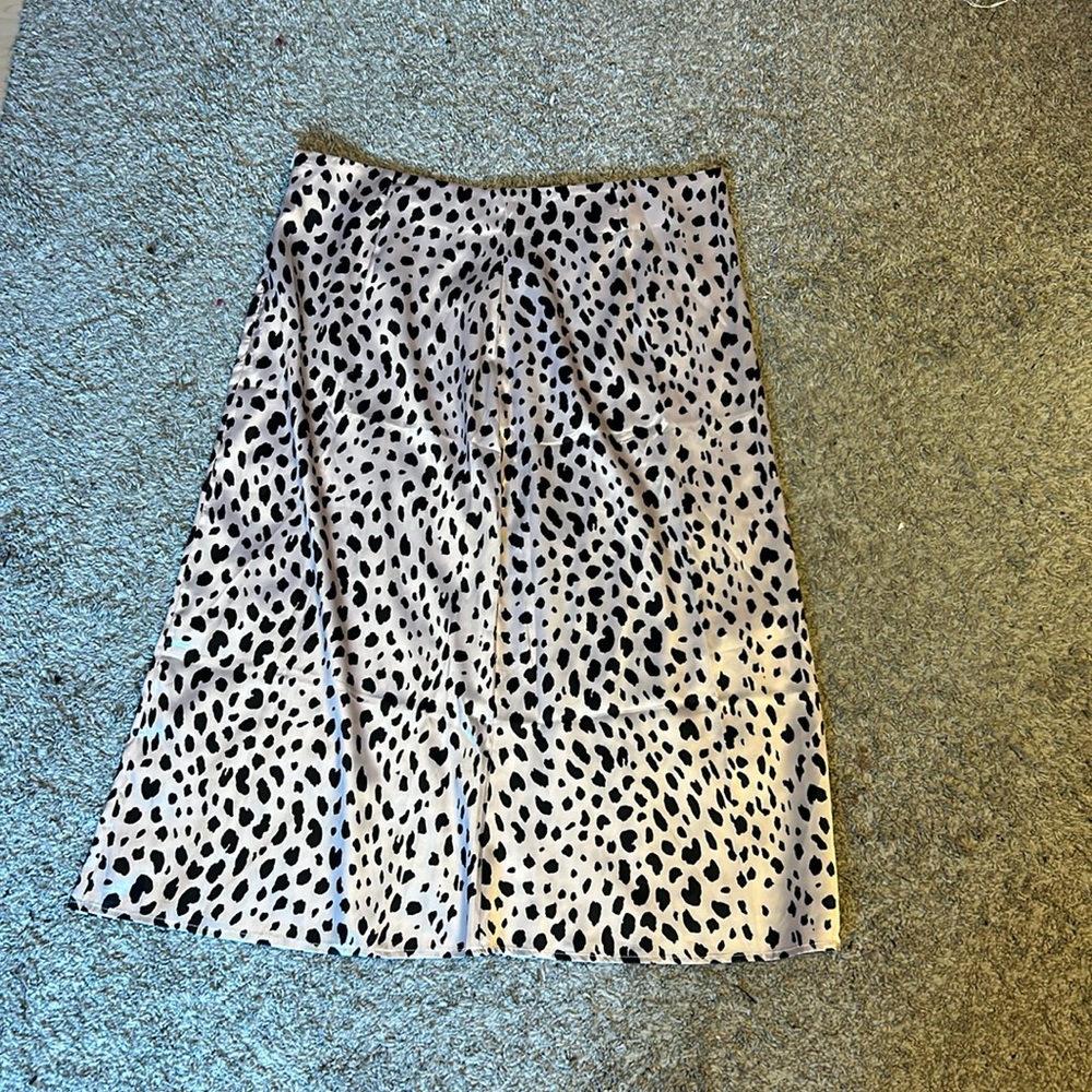 Satin long skirt